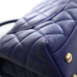 Pre Owned Chanel Mini Caviar Coco Handle Bag