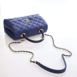 Pre Owned Chanel Mini Caviar Coco Handle Bag