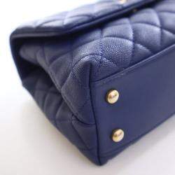 Pre Owned Chanel Mini Caviar Coco Handle Bag