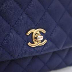 Pre Owned Chanel Mini Caviar Coco Handle Bag