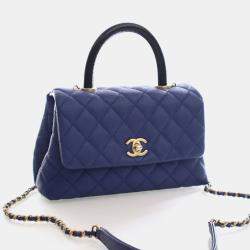 Pre Owned Chanel Mini Caviar Coco Handle Bag