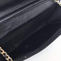 Pre Owned محفظة شنطة على سلسلة شانيل بوي كافيار