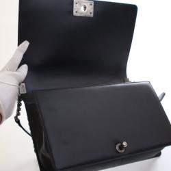 Pre Owned Chanel Large Lambskin Boy Bag