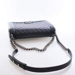 Pre Owned Chanel Large Lambskin Boy Bag