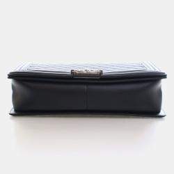 Pre Owned Chanel Large Lambskin Boy Bag