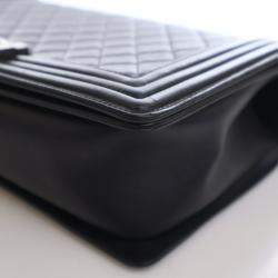 Pre Owned Chanel Large Lambskin Boy Bag