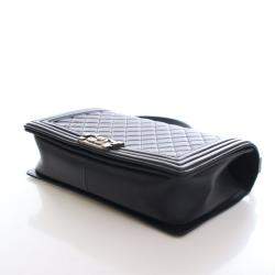 Pre Owned Chanel Large Lambskin Boy Bag