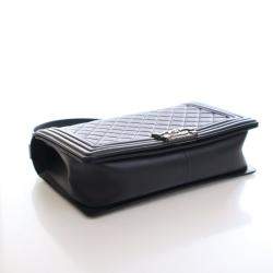 Pre Owned Chanel Large Lambskin Boy Bag