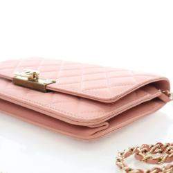 Pre Owned محفظة بسلسلة شانيل كافيار جولدن كلاس