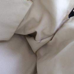 Pre Owned حقيبة يد شانيال توت جلد عجل أسود بغرز برية