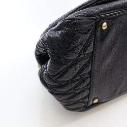 Pre Owned حقيبة رفرف أكورديون شانيل فينيل سوداء متوسطة روديو درايف