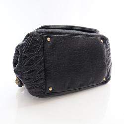 Pre Owned حقيبة رفرف أكورديون شانيل فينيل سوداء متوسطة روديو درايف