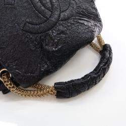 Pre Owned حقيبة رفرف أكورديون شانيل فينيل س وداء متوسطة روديو درايف