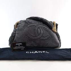 Pre Owned حقيبة رفرف أكورديون شانيل فينيل سوداء متوسطة روديو درايف