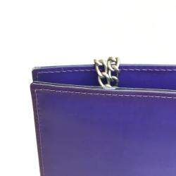 Pre Owned Chanel Purple Hologram Vinyl Square Chain Tote