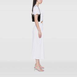 Pre Owned حقيبة كتف شانيل شريط شوكولاتة جلد حمل أسود CC