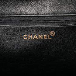 مملوكة مسبقًا حقيبة توت شانيل كافيار أسود CC