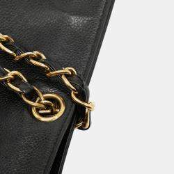 مملوكة مسبقًا حقيبة توت شانيل كافيار أسود CC