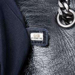 Pre Owned حقيبة شانيل كتف كبيرة جلد عجل مغلف مبطن ثلاثي الألوان أسود/أحمر مع صفيحة CC