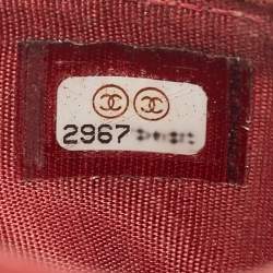 Pre Owned حافظة بطاقات شانيل بوي جلد أزرق