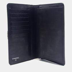 مملوكة مسبقًا محفظة شانيل بوي جلد كافيار أسود طويل