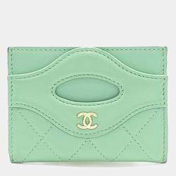 مملوكة مسبقًا Chanel Mint Green 31 Card Wallet