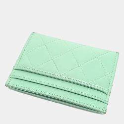مملوكة مسبقًا Chanel Mint Green 31 Card Wallet