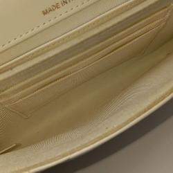 Pre Owned Chanel Cream Leather 19 Pouch