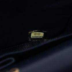 Pre Owned Chanel Blue Medium Classic Caviar Double Flap