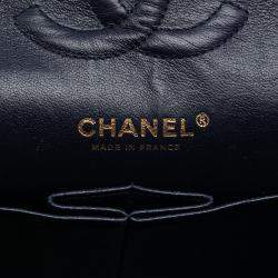 Pre Owned Chanel Blue Medium Classic Caviar Double Flap