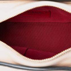 Pre Owned حقيبة شانيل غابرييل متقاطعة جلد عجل مُعتّق بلونين أسود وبني صغيرة