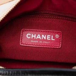 Pre Owned حقيبة شانيل غابرييل متقاطعة جلد عجل مُعتّق بلونين أسود وبني صغيرة