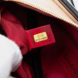 Pre Owned حقيبة شانيل غابرييل متقاطعة جلد عجل مُعتّق بلونين أسود وبني صغيرة