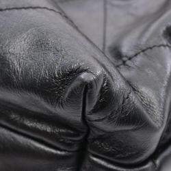 مملوكة مسبقًا حقيبة ظهر شانيل ٢٢ كبيرة جلد أسود