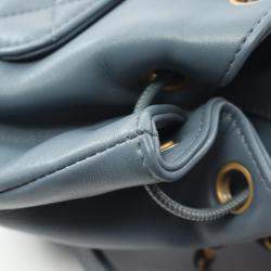 Pre Owned حقيبة ظهر شانيل ماتلاسي لامبسكين (جلد الغنم) زرقاء