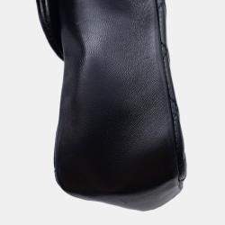 Pre Owned حقيبة كتف شانيل سلسلة ماتلاسي كوكو مارك لؤلؤ مزيف أسود