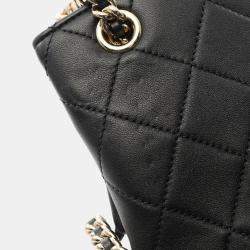 مملوكة مسبقًا Chanel Matelasse Studded Coco Mark Backpack Leather Black