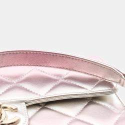 مملوكة مسبقًا حقيبة كتف شانيل ماتيلسي جلد الخروف وردية وذهبية