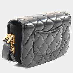 مملوكة مسبقًا Chanel Matelasse Shoulder Bag Leather Suede Black
