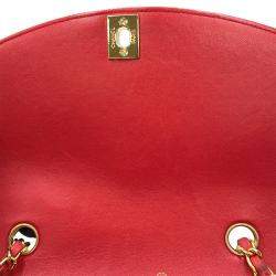 Pre Owned حقيبة كتف شانيل سلسلة ماتلاسي كوكو مارك ديانا جلد الحملان