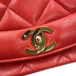 Pre Owned حقيبة كتف شانيل سلسلة ماتلاسي كوكو مارك ديانا جلد الحملان