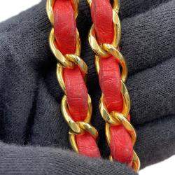 Pre Owned حقيبة كتف شانيل سلسلة ماتلاسي كوكو مارك ديانا جلد الحملان