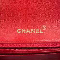 Pre Owned حقيبة كتف شانيل سلسلة ماتلاسي كوكو مارك ديانا جلد الحملان