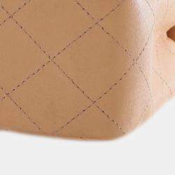 Pre Owned حقيبة شانييل كلاسيك جلد حمل بني مستطيل صغير قلاب واحد