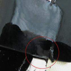 Pre Owned حقيبة شانيل كو كو إيرلاين قماش مطبوع أبيض أسود