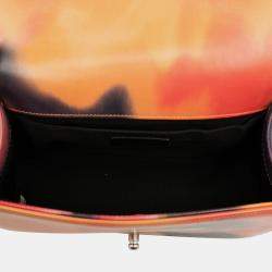 Pre Owned حقيبة شانيل فلاب بوي زهرة باور جلد حمل مطرز وردي متوسطة قديمة