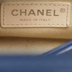 Pre Owned Chanel Neo Executive Mini Blue Leather Tote