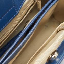 Pre Owned Chanel Neo Executive Mini Blue Leather Tote
