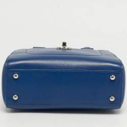 Pre Owned Chanel Neo Executive Mini Blue Leather Tote