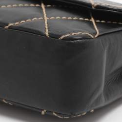 مملوكة مسبقًا Chanel Black Wild Stitch Surpique Quilted Leather Bag